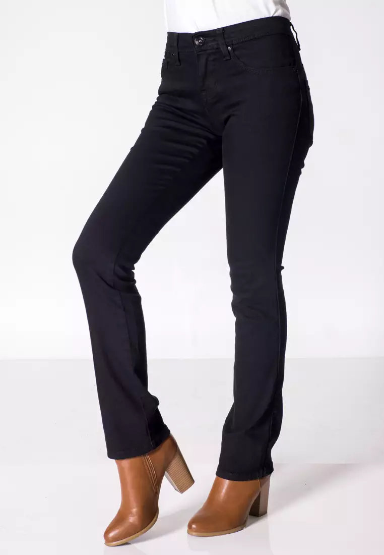 Voleta Black Bootcut Push Up Fit Jeans