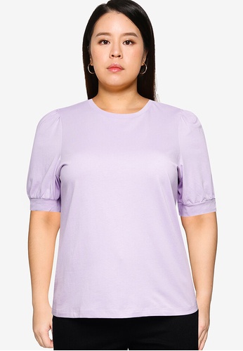 Vero Moda purple Plus Size Merry Sleeve T-Shirt 80C04AA84670E3GS_1