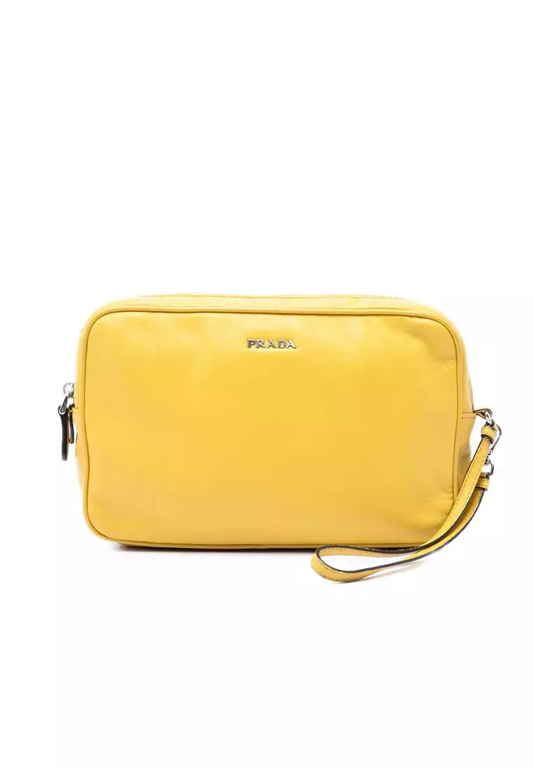 Pre-Loved Prada Leather Wristlet Clutch