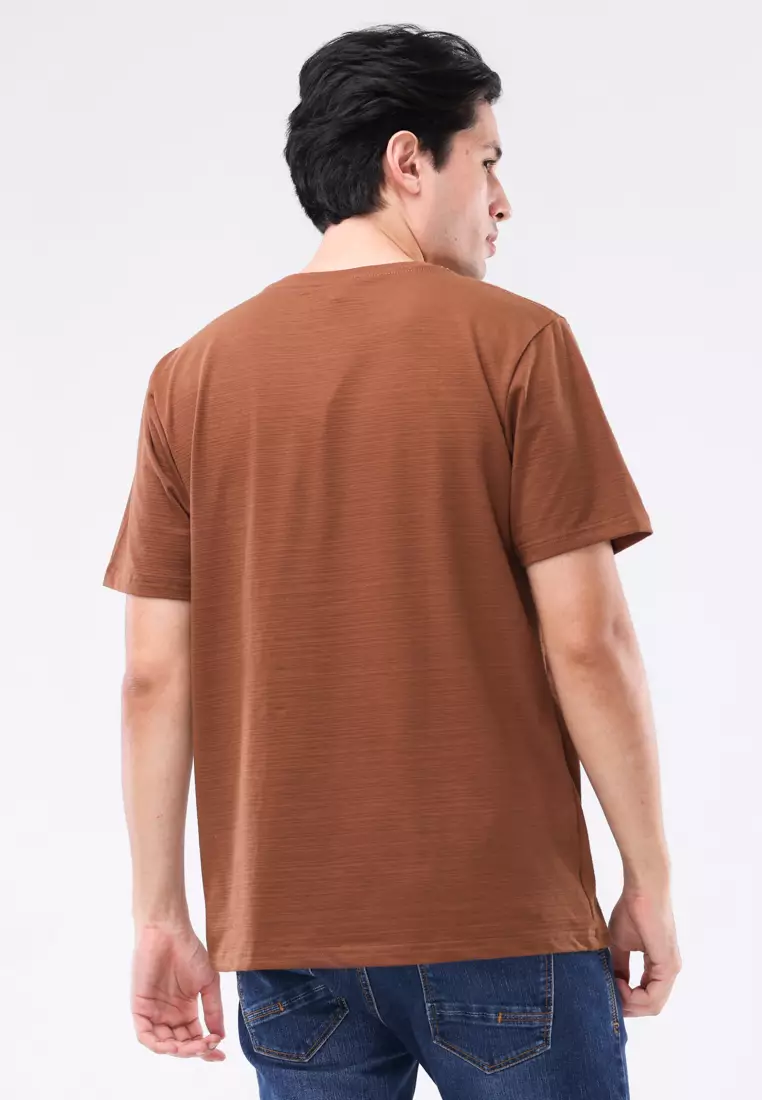 Round Neck Crazyline Short Sleeves