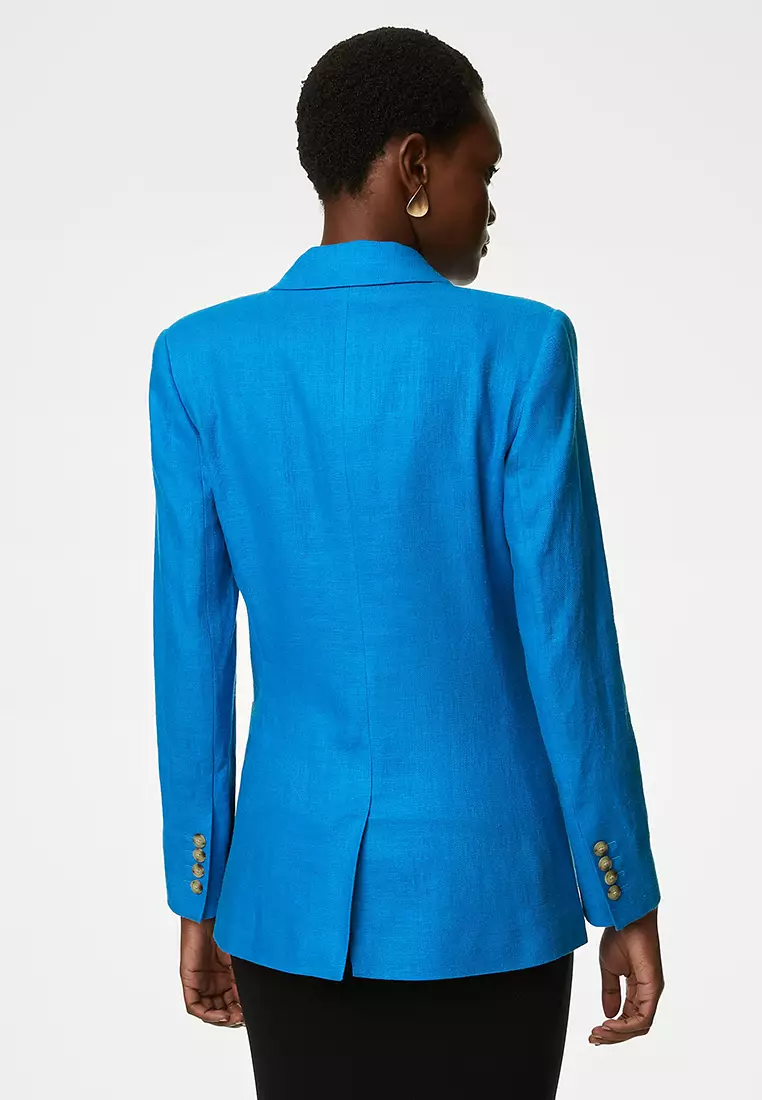 Linen Rich Single Breasted Blazer