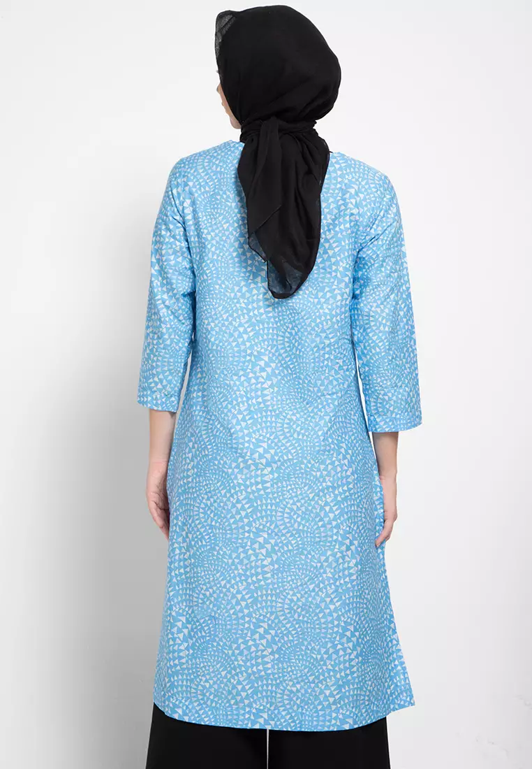 Daisy Tunic In Blue Print
