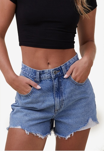 Buy Cotton On High Mom Denim Shorts 2023 Online | ZALORA Singapore