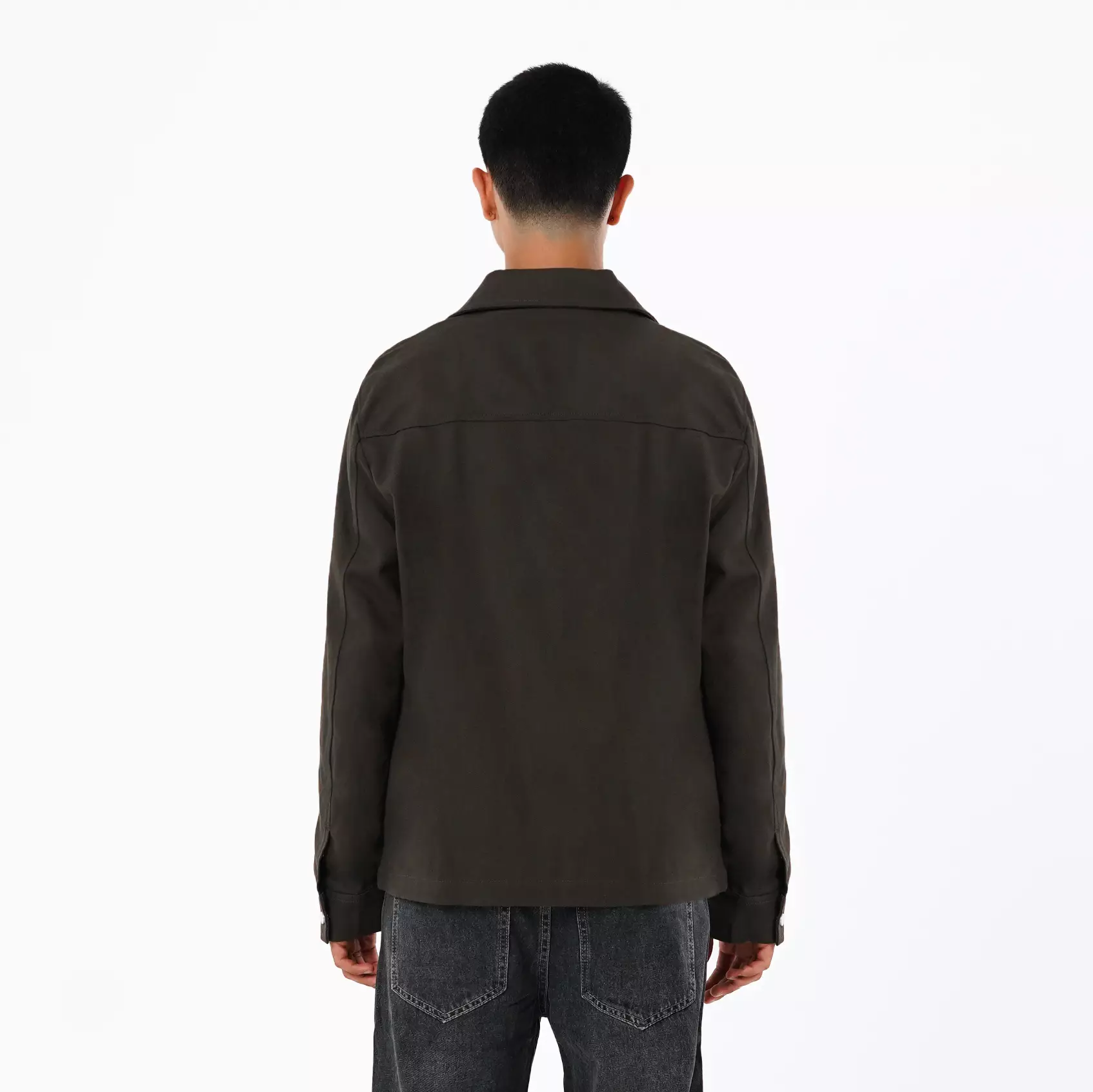 CELCIUS Relaxed Fit Zip Up Jacket Overshirt I31000412C Dark Green