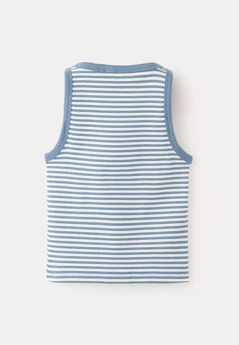 Striped Ribbed Top