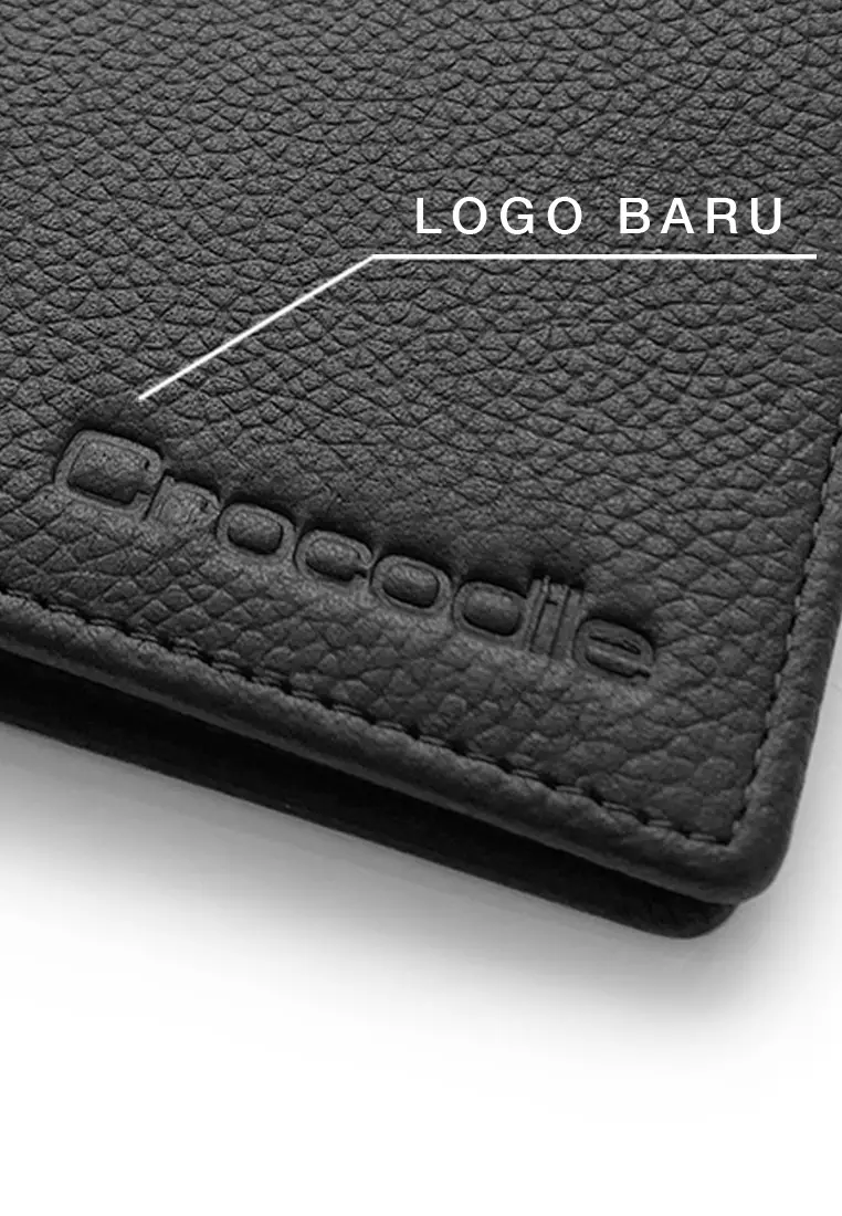 Crocodile 011CY Dompet Pria Men Wallet Leather Kulit - Hitam