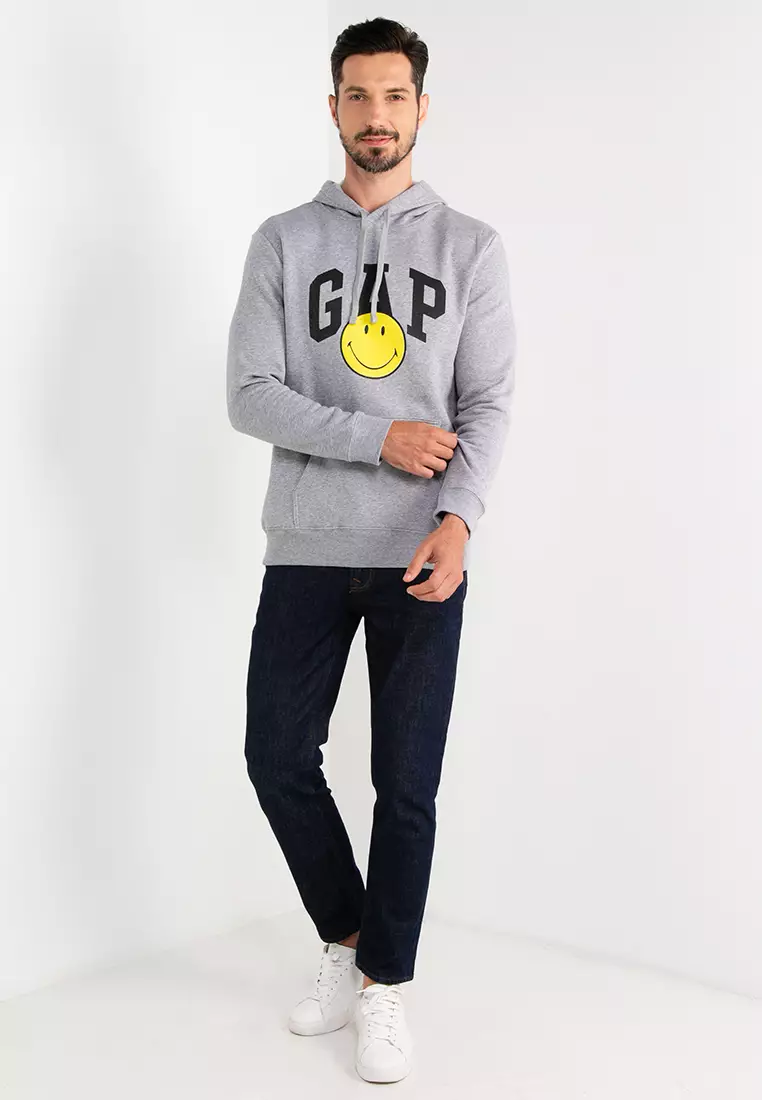 GAP Smiley Logo Fleece Hoodie 2024 Buy GAP Online ZALORA Hong Kong