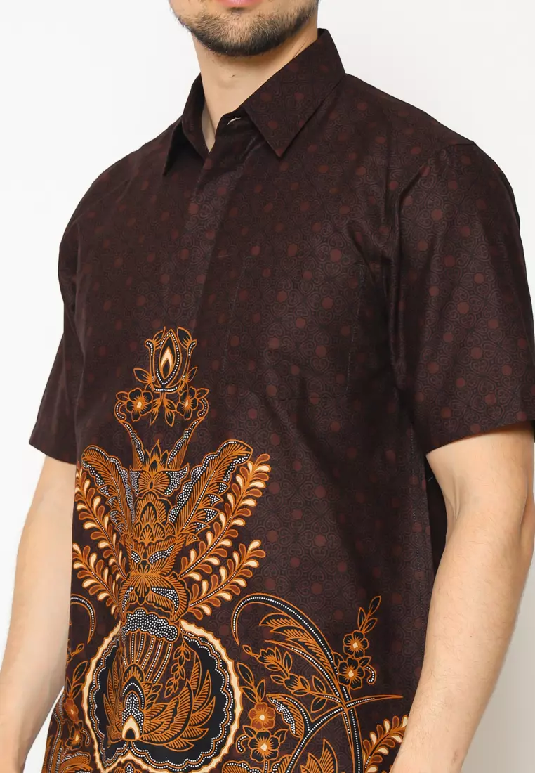 Hadinata Batik Pria Kemeja Pendek Fajri Fara