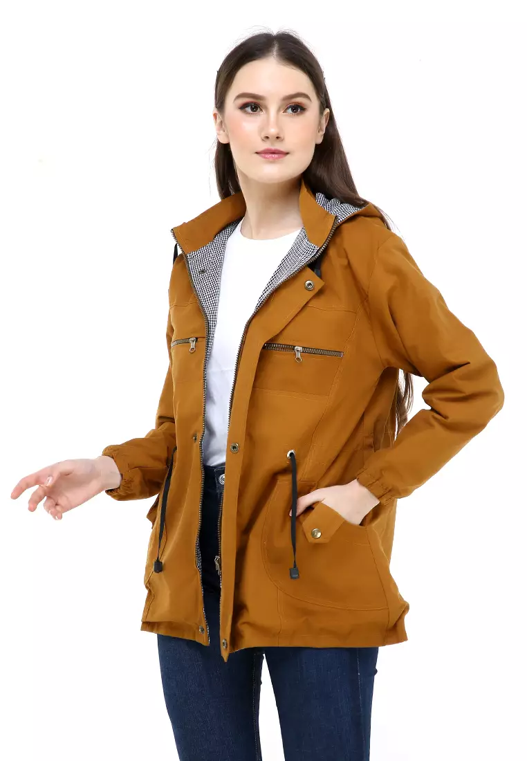 Hardwin Jaket Wanita Adventure Casual Longsleeve Jacket Outer Material Baby Canvas ORIGINAL - Yellow