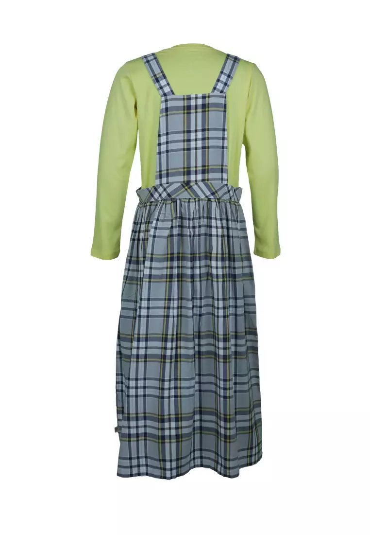 Pito Dito Girl Benedicte Overall Panjang Anak Multicolor Motif Kotak