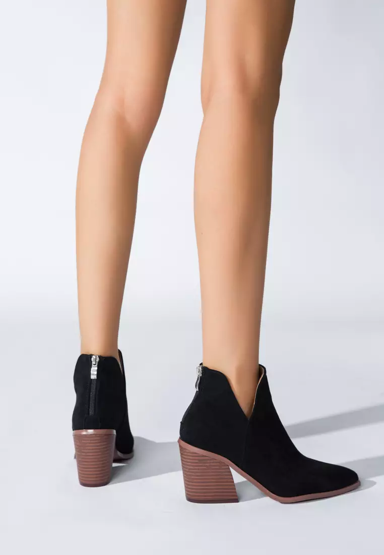 8CM Suede Fabric Ankle Boots WTY1189-6
