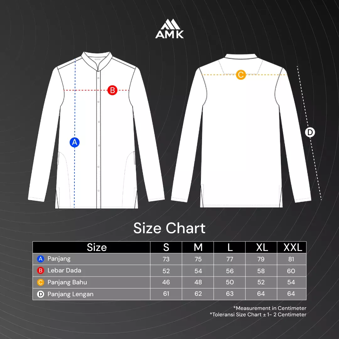 AMK Kemeja Koko Printing Pria Lengan Panjang KK Zayed L/s Grey