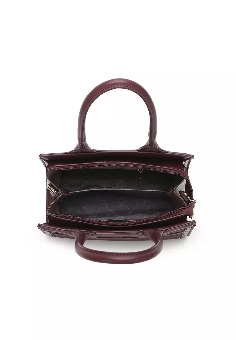 Women's Top Handle Bag / Sling Bag / Crossbody Bag / Shoulder Bag - Maroon