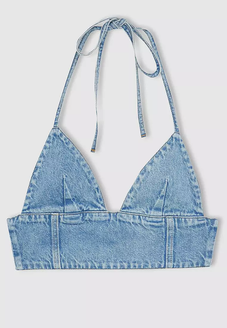 Denim Halter Top