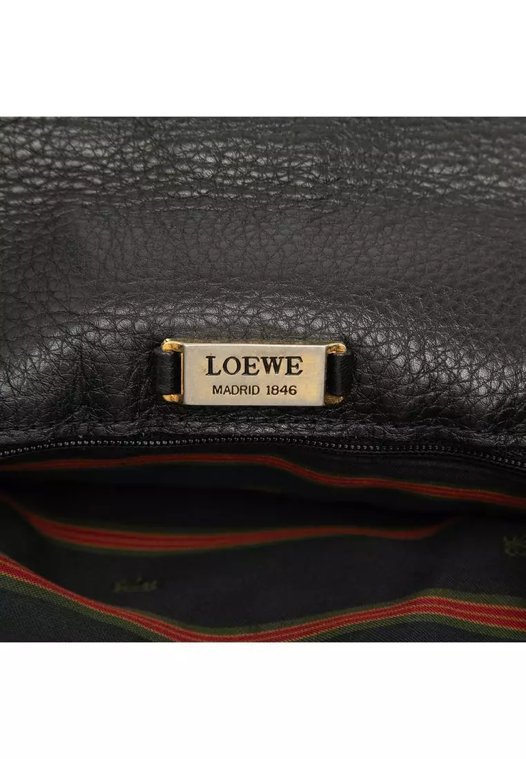 Pre-Loved Loewe Leather Anagram Flap Crossbody
