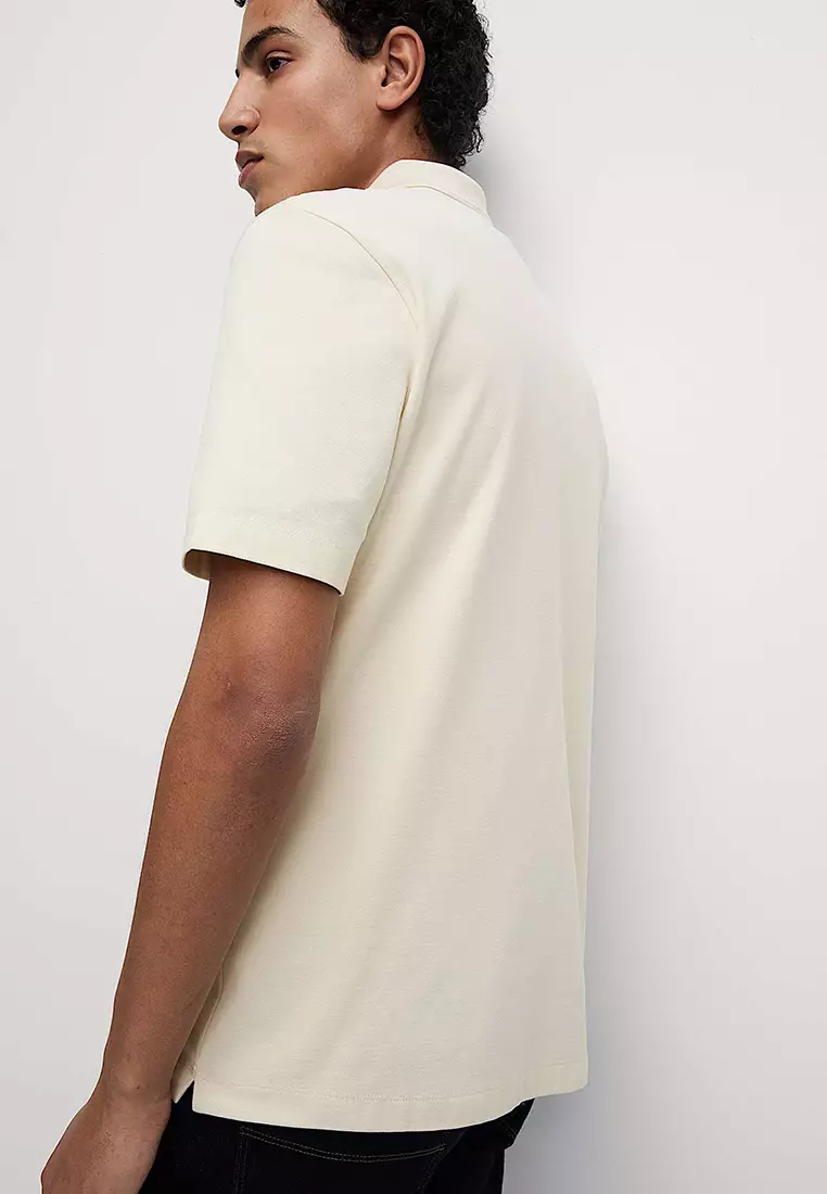 Pure Cotton Pique Polo Shirt