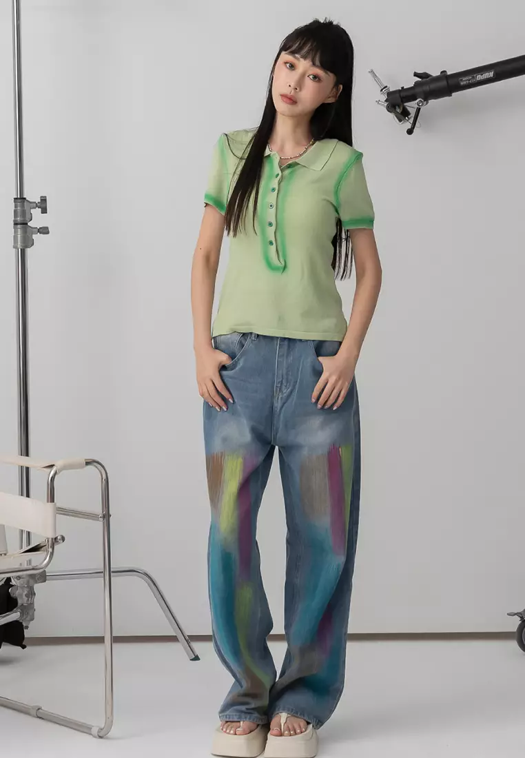 Graffiti Loose-Fit Denim Jeans