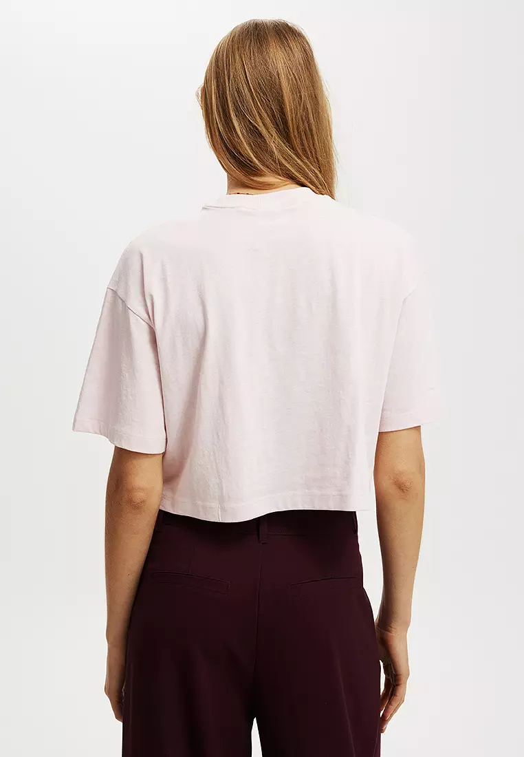 Licensed Cropped Boxy Graphic Tee