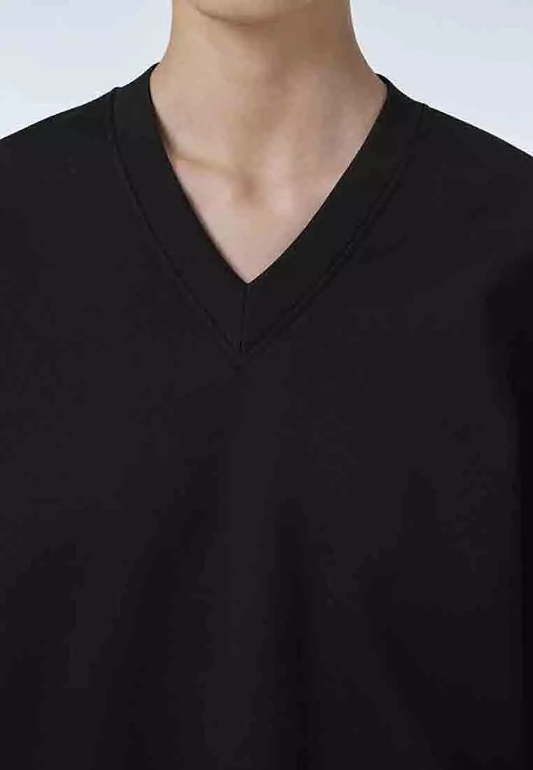 V領寬鬆套頭衛衣