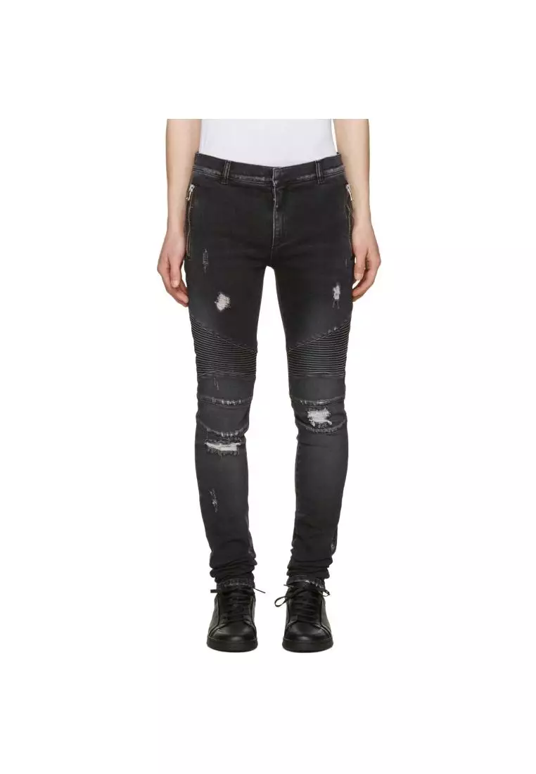 All black sale balmain jeans