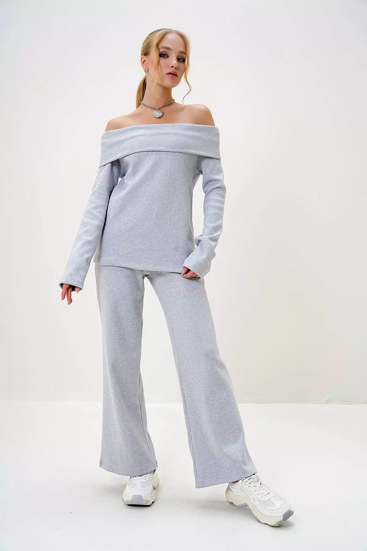 Women's Grimelanj Madonna Collar Camisole Blouse and Trouser Set