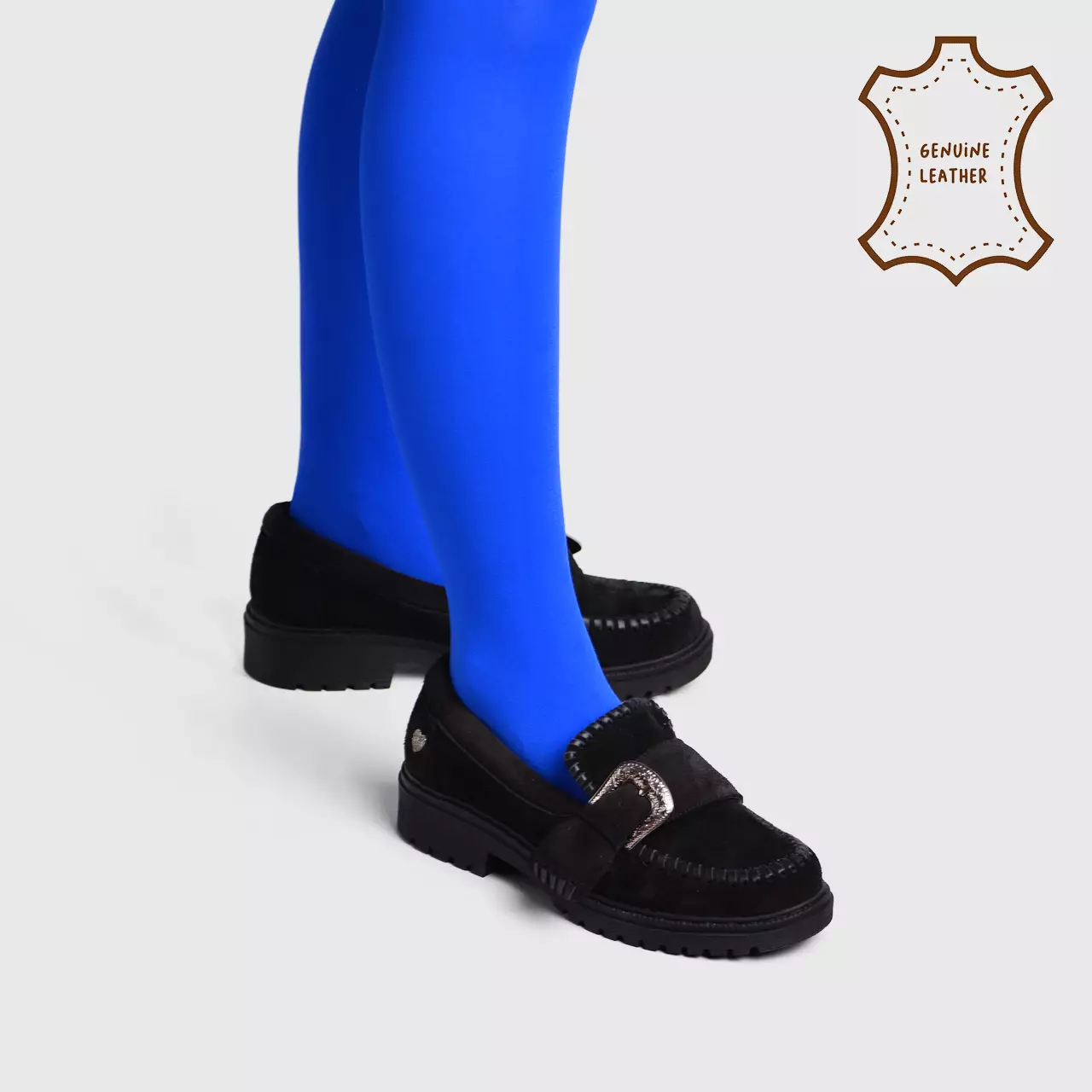 Tyla Loafer Genuine Suede Black