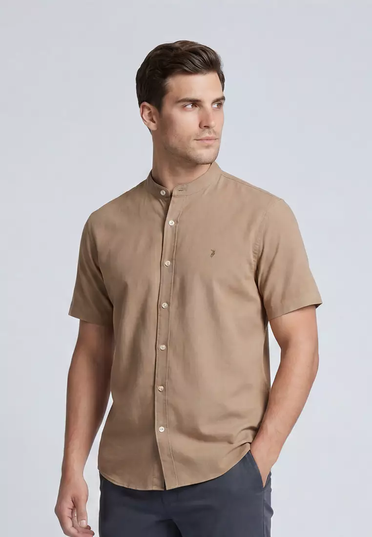 Buy POLO HAUS Polo Haus - Men's Linen Mix Signature Fit SS
