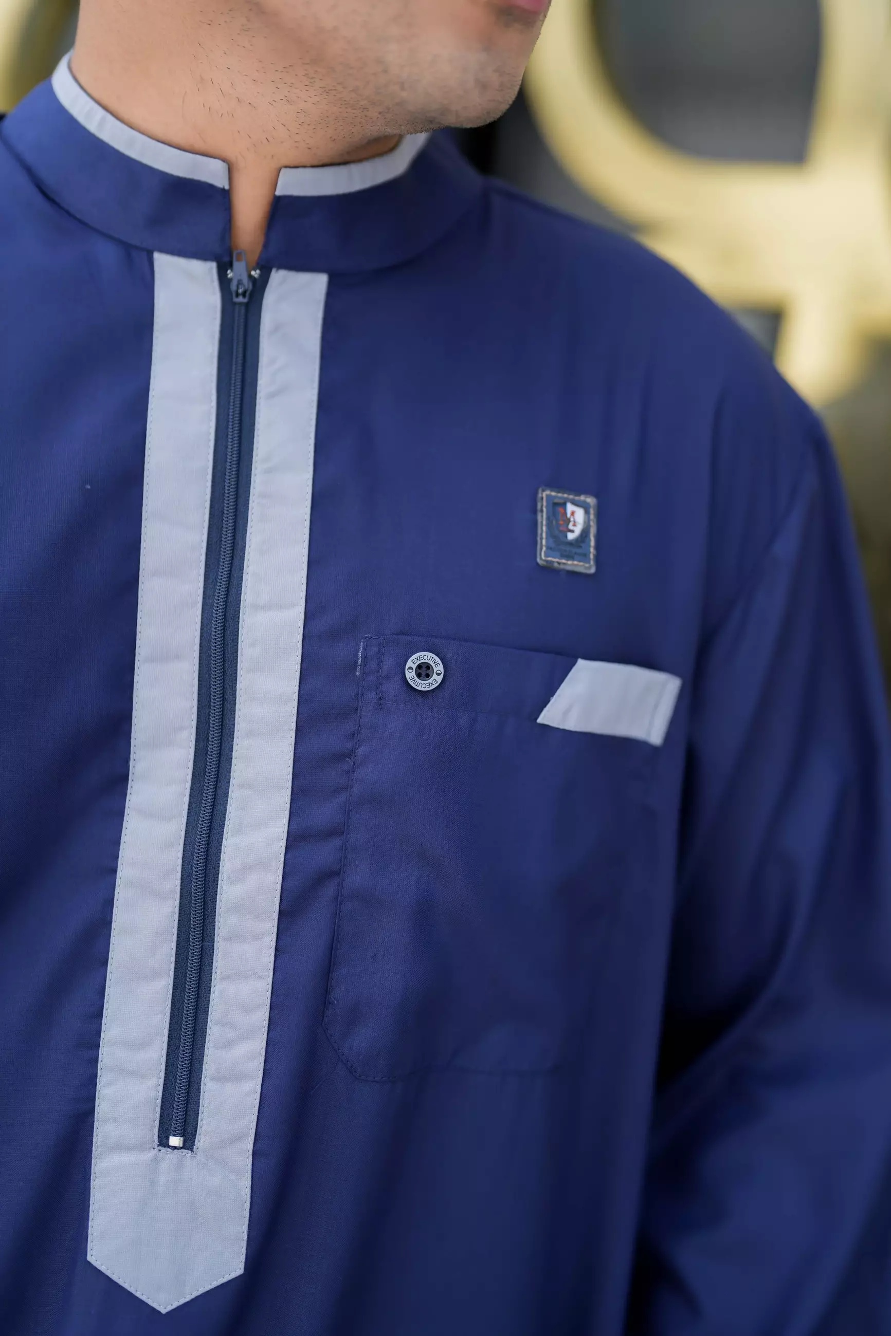 Koko Jubah Gamis Pria  Arfan Navy Regular Fit