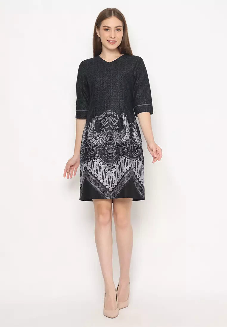My Aksa Batik Wanita Dress Furing Elga Erwin