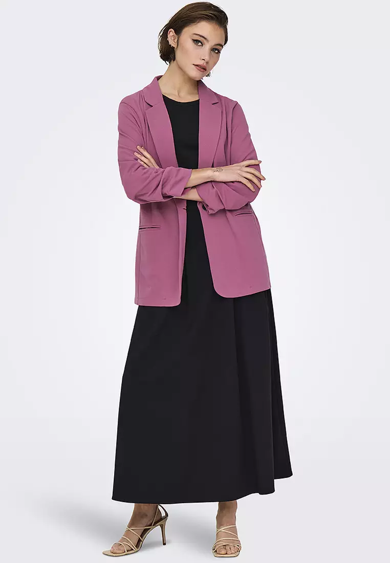 Jacqueline De Yong Gray Polyester Blazer