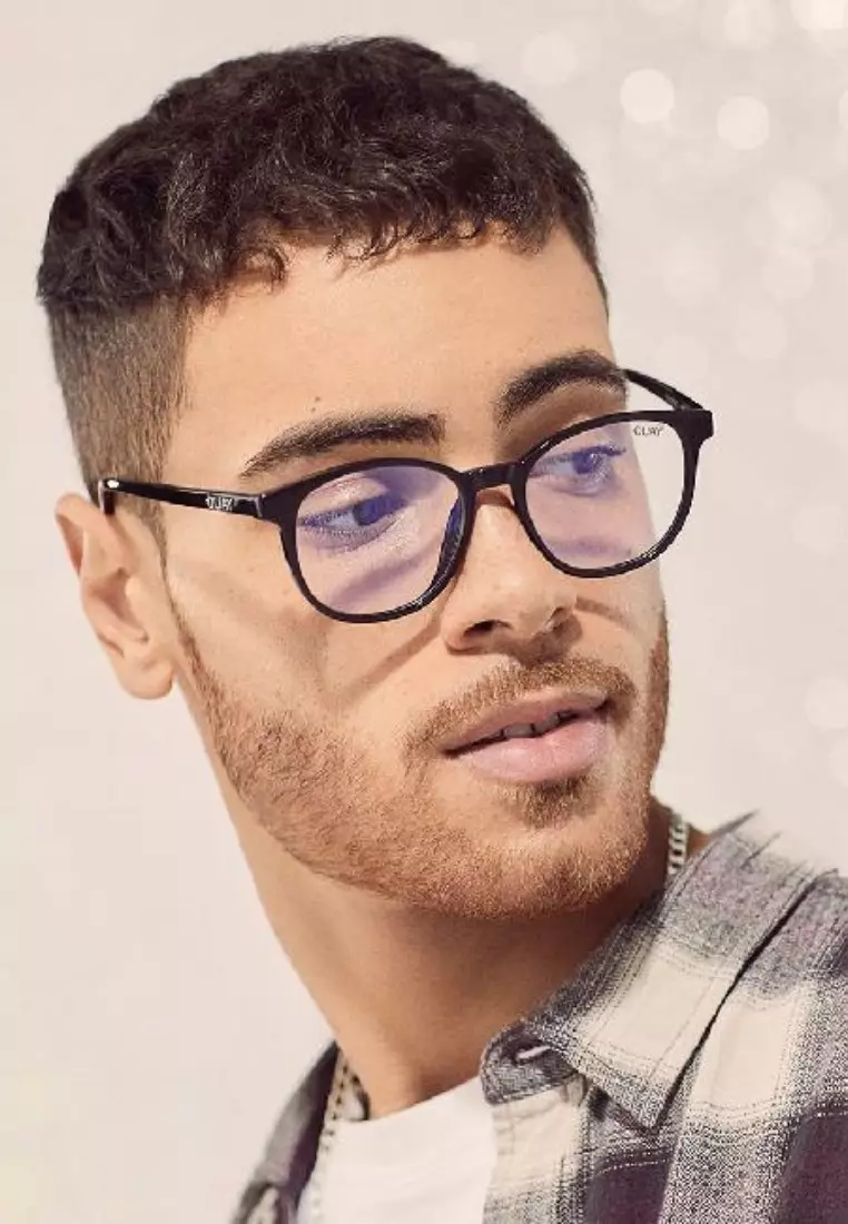 QUAY Blueprint Blue Light Glasses - Black/Clear