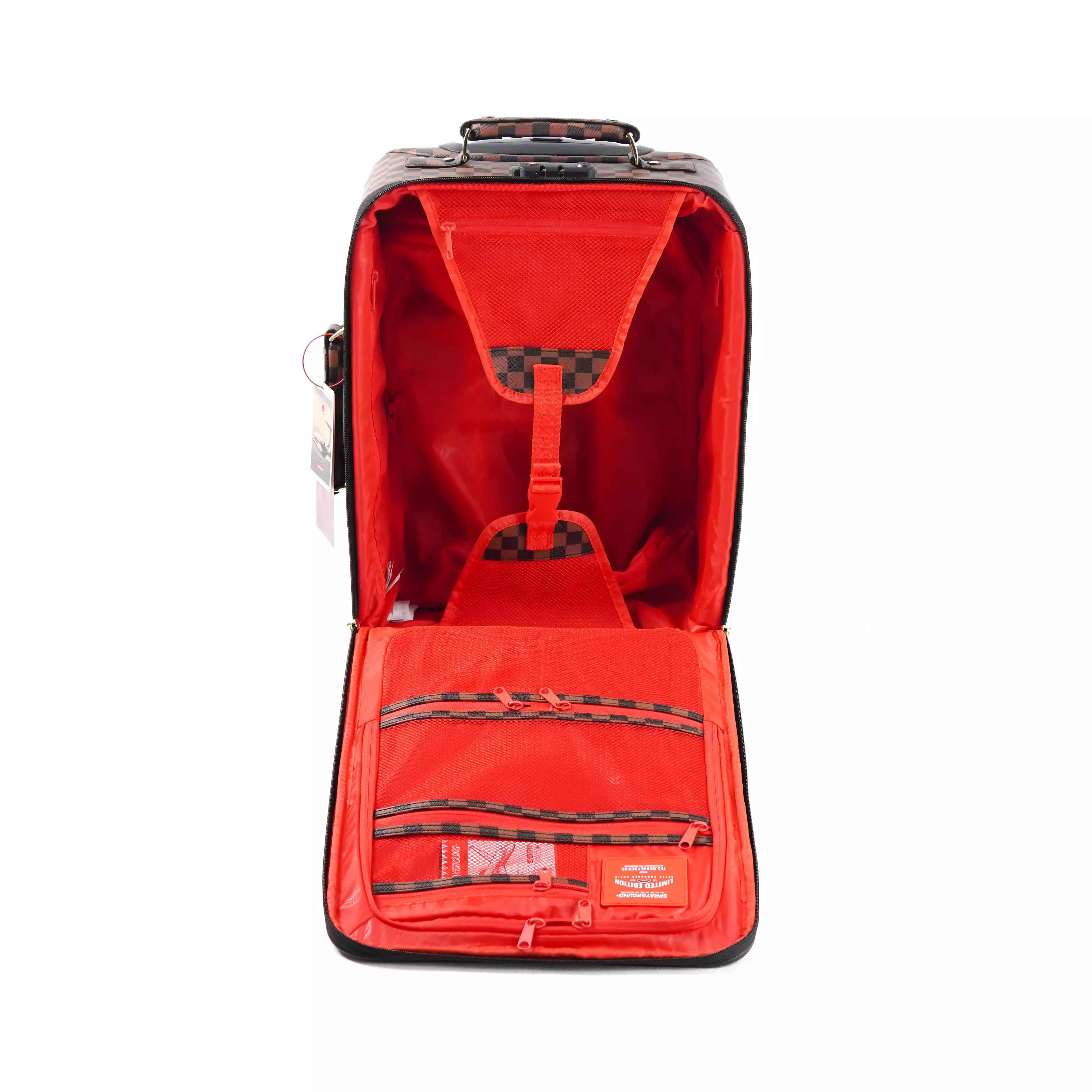 Koper SPRAYGROUND HENNYVILLE SHARKS BROWN LUGGAGE 100% ORIGINAL