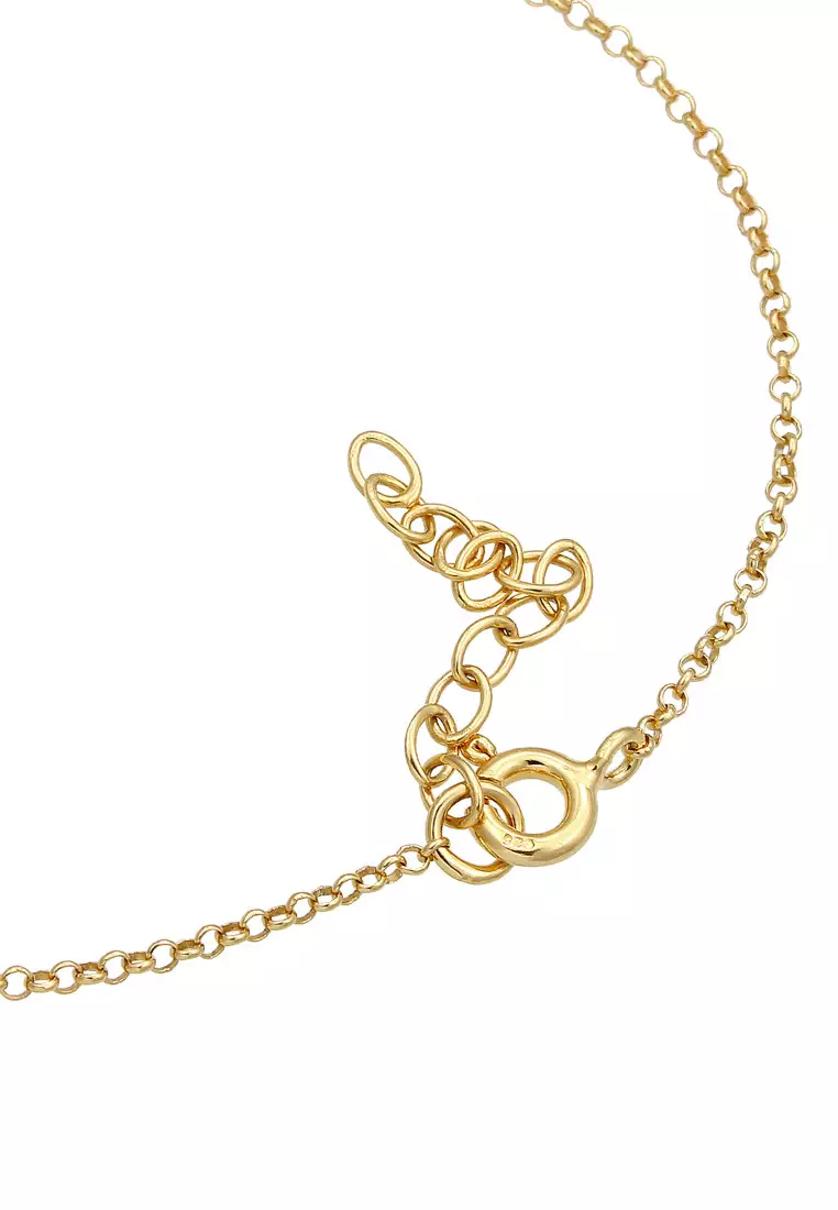 Gelang Perhiasan Perak 925 Wanita Handchain Basic Crystals Gold Plated
