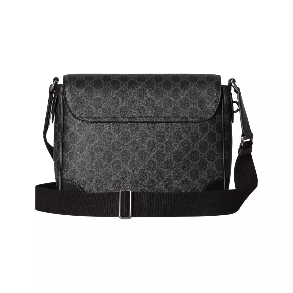 GG Emblem Medium Crossbody Bag Black