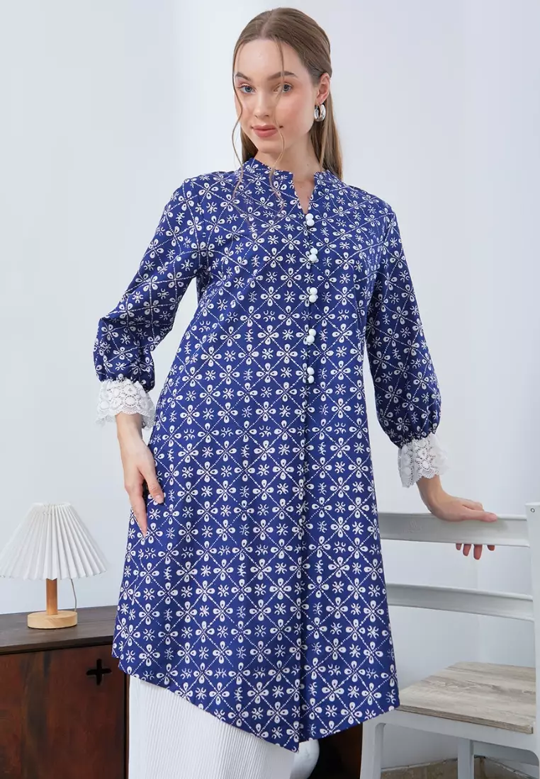 Nayara Atasan Kebaya Modern Prissa Biru