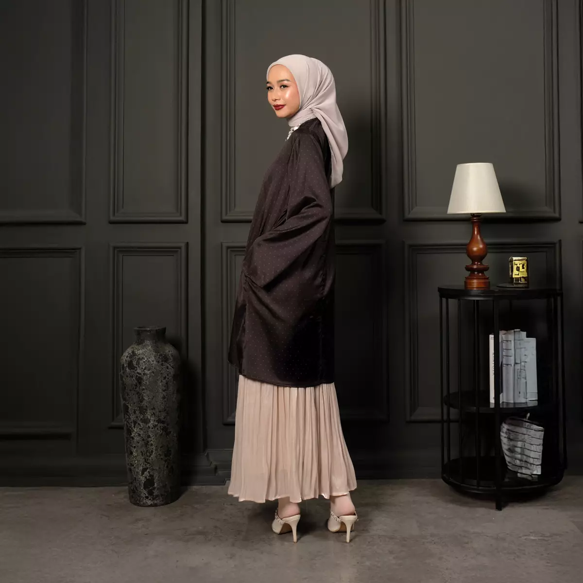 ZM Zaskia Mecca - Khaisy Browny Tunik Muslim Wanita - Teman Serumpun - Edisi Kamboja