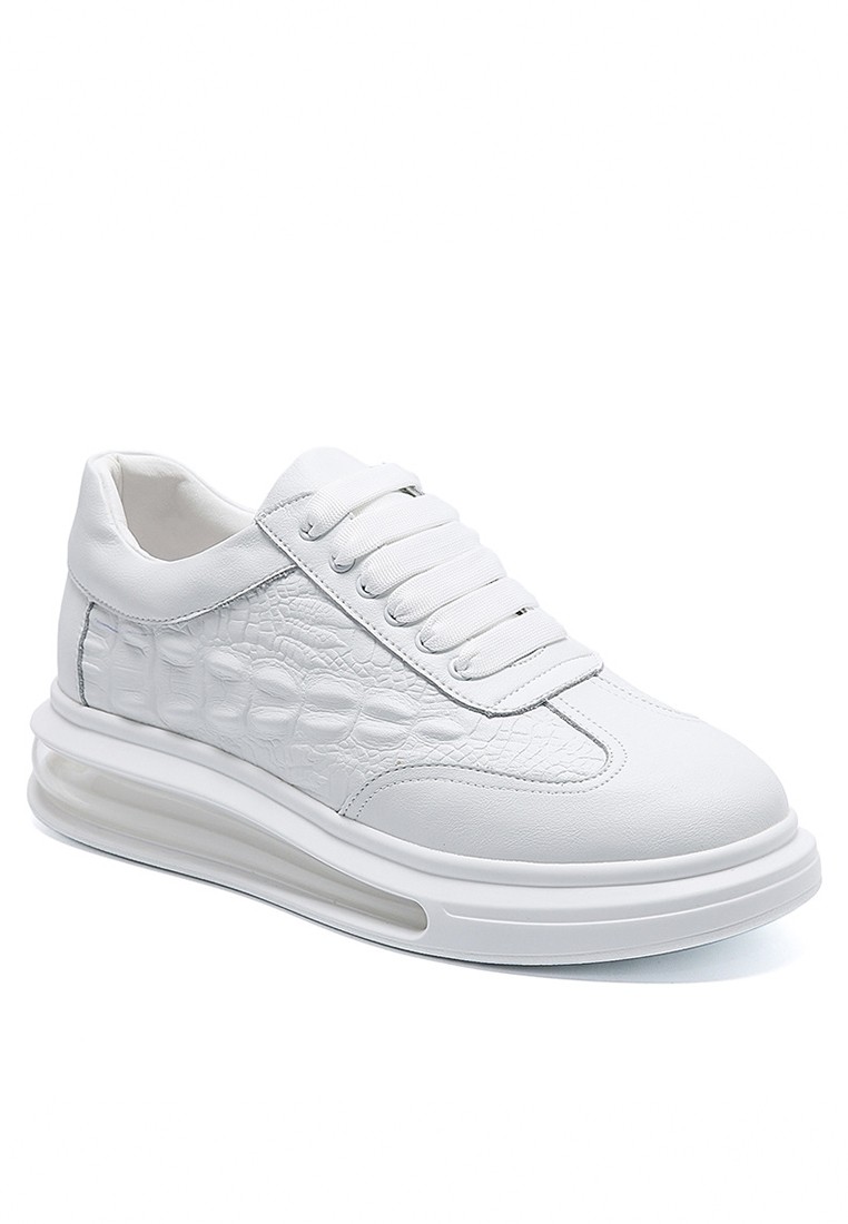 Casual Air Cushion Crocodile Texture Leather Sneakers MDS1390