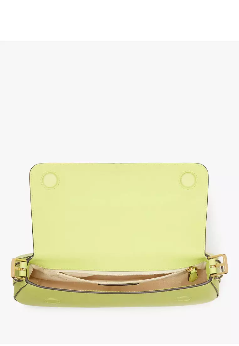 Madison Saffiano Leather Small Flap Shoulder Bag