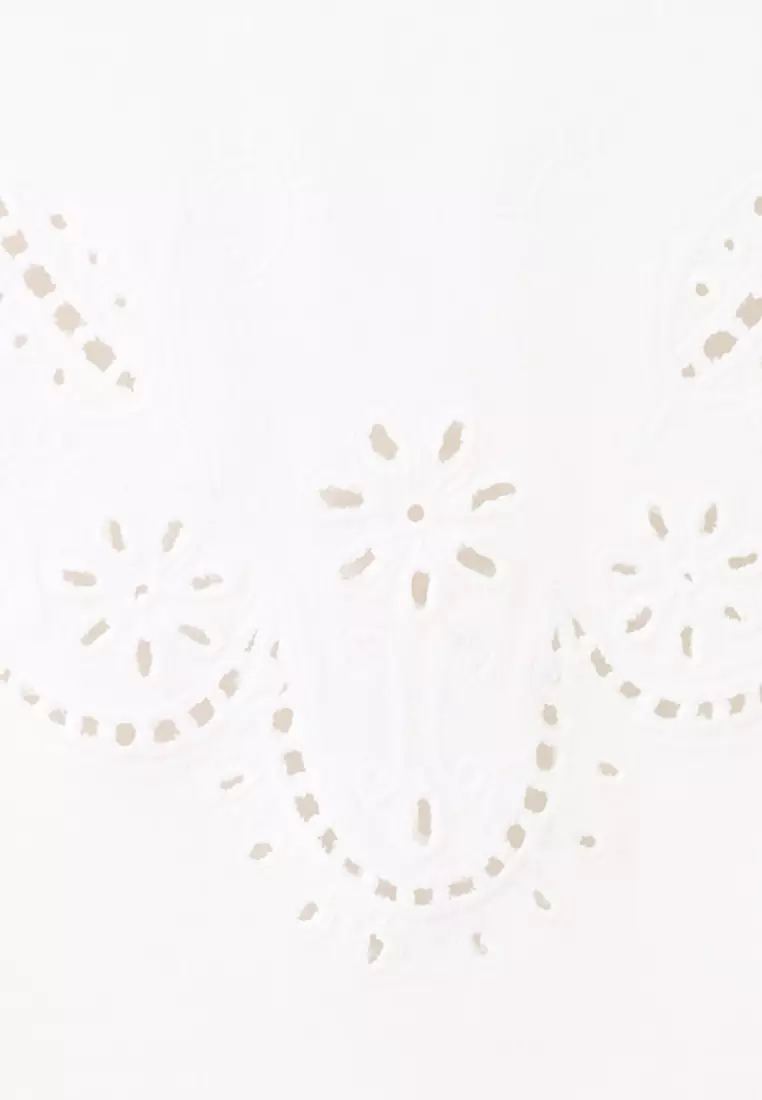 Embroidered Broderie Anglaise Top