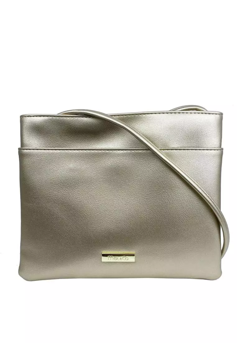 Golden sling bag sales