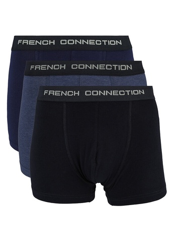 French Connection blue and navy 3 Packs Classic Boxers EC45CUSA54CA6AGS_1