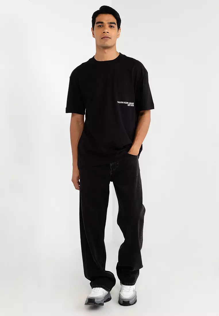 Calvin Klein Performance 100% Cotton Solid Black Active Pants Size L - 48%  off