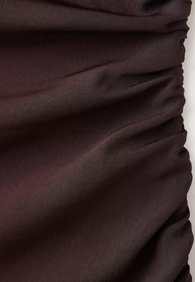 Asymmetrical Dress With Scarf