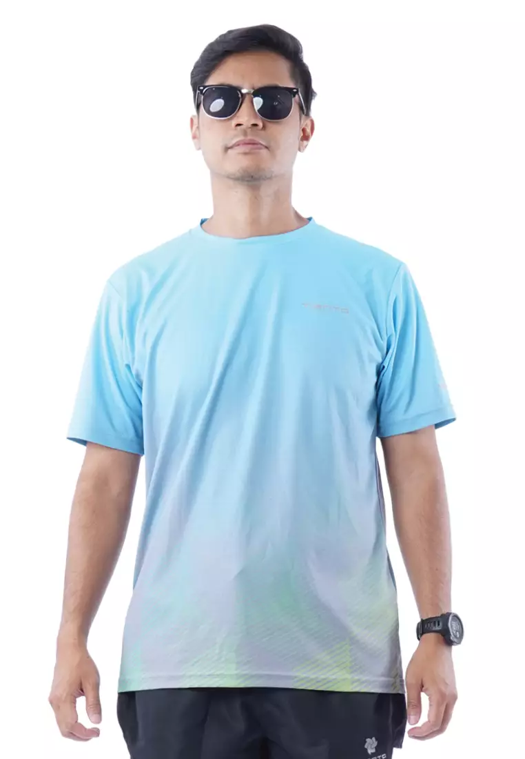 Tiento Baju Olahraga Lari Jersey Running Pria Anti UV Xceleration