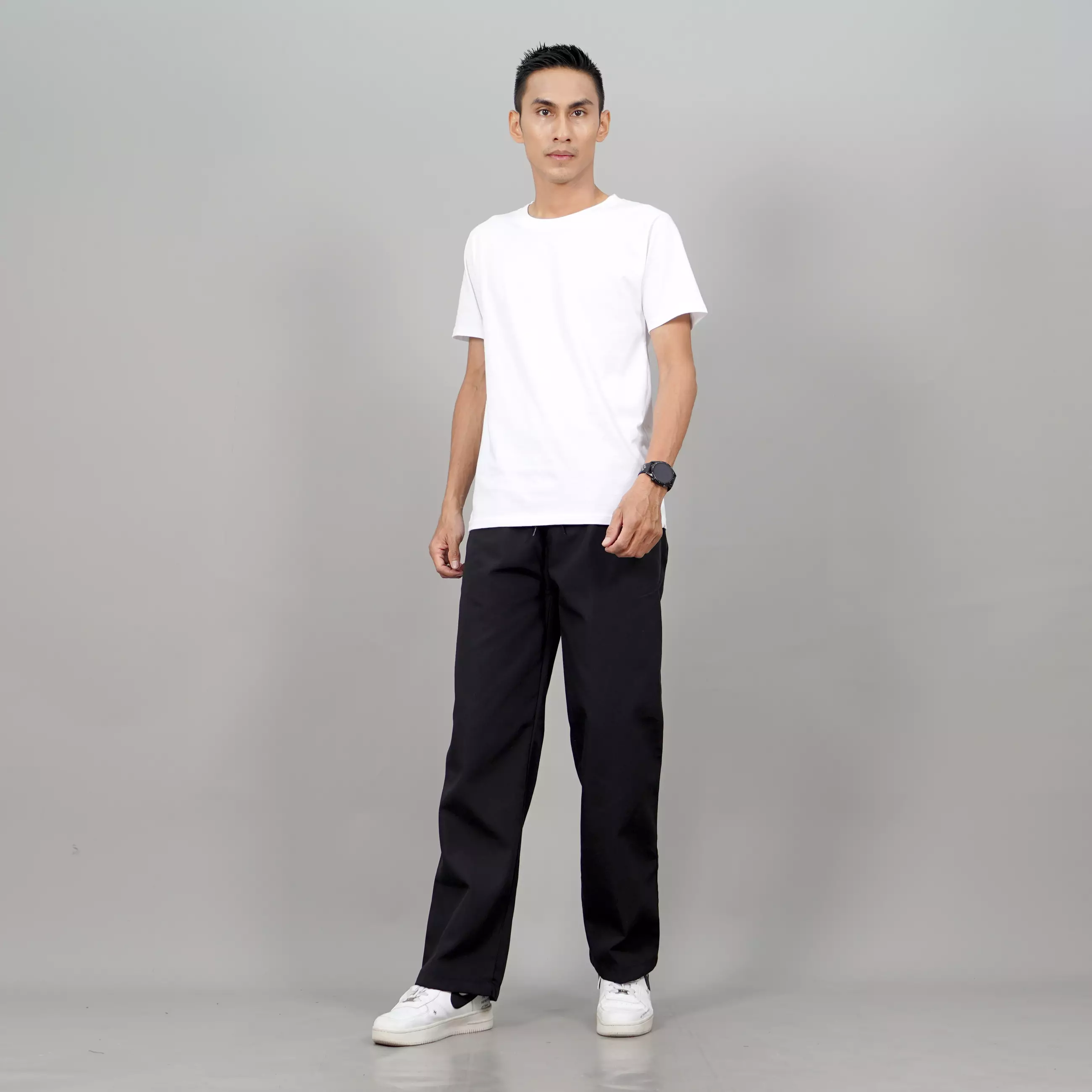 SAM Celana Pria Panjang Celana Loose Pants Pria Baggy Pants - HITAM