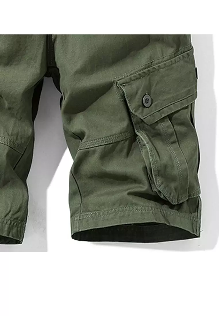 Multi Pockets Cotton Casual Shorts GJL95554