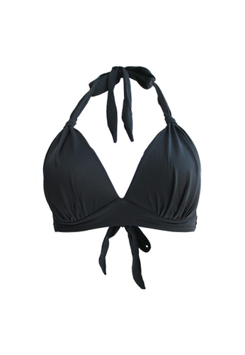 LYCKA black LAX3022-European Style Lady Bikini Top-Black 24EF9US353F972GS_1