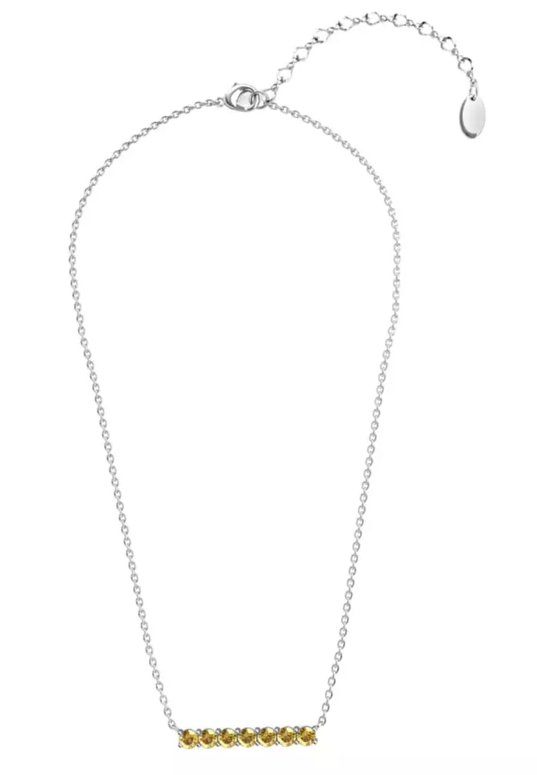 Myriad Birth Stone Pendant November Citrine WG - Kalung Crystal by Her Jewellery