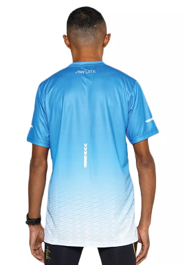Tiento Baju Lari Ringan Jersey Running Anti UV Pria Dry Fit Lengan Pendek Airlite Milkyblue