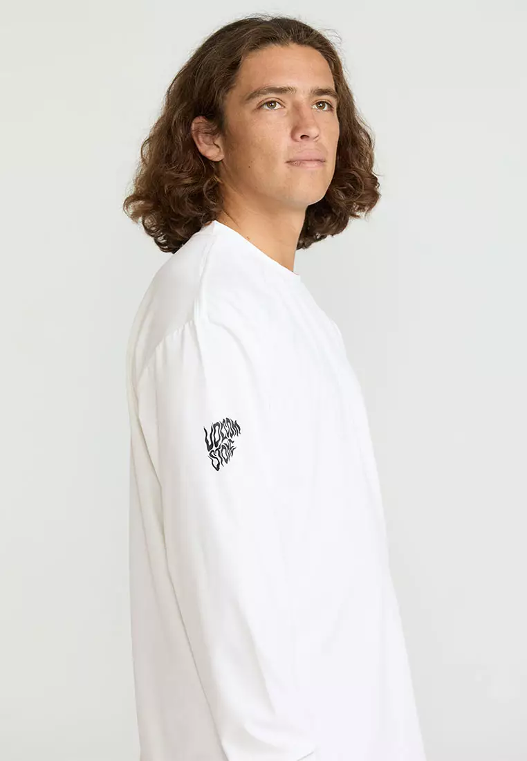 MTG WAVVYYY SURF LONG SLEEVE RASHGUARD WHITE
